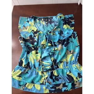 Apostrophe Ladies Floral Sleeveless Silky Tank Sz L 14/16